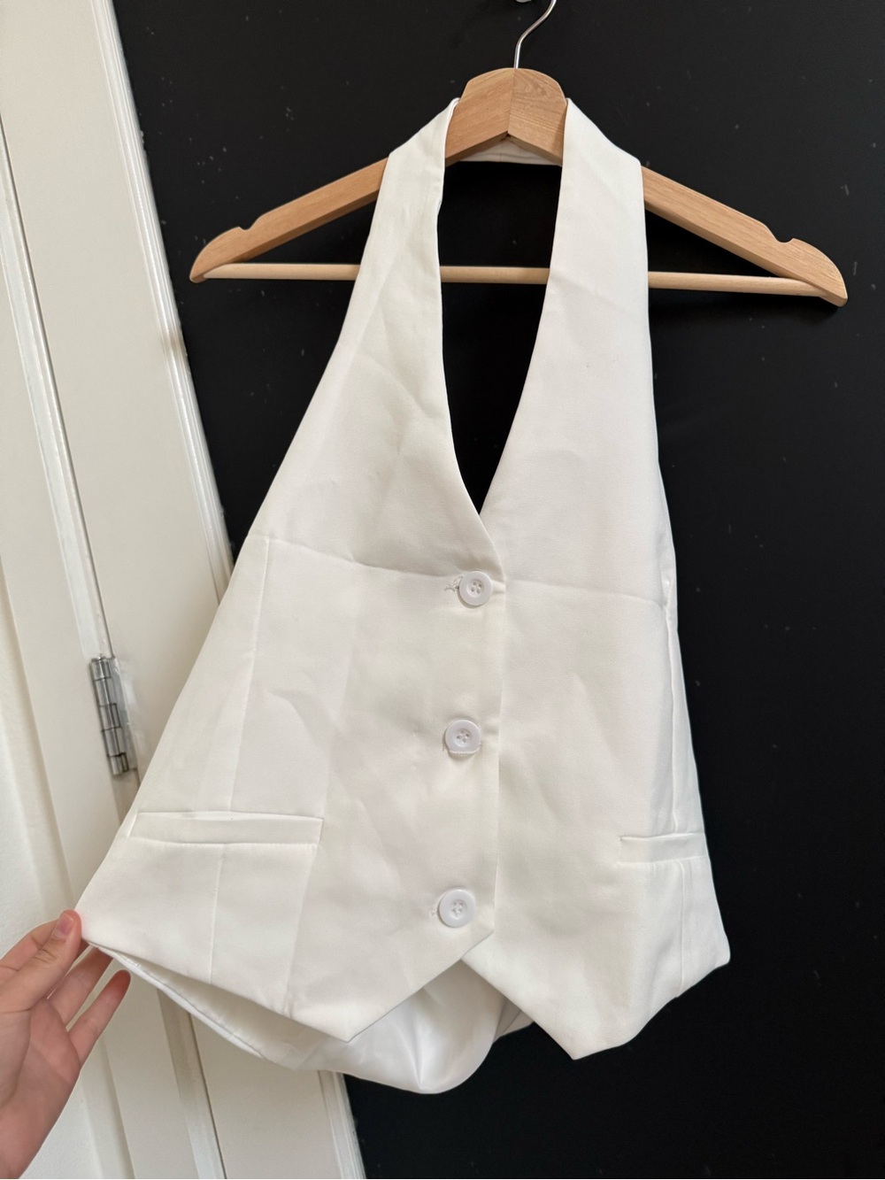 Women's White Halter Vest